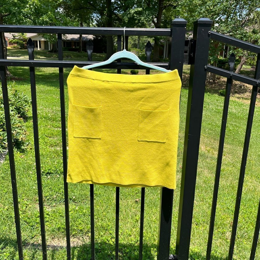 Anthropologie Flat White Patch Pocket Sweater Skirt Set NWT - Picture 7 of 13